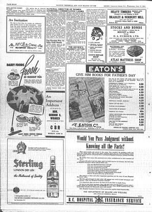 Saanich Peninsula And Gulf Islands Review Wed, June 13, 1951 (Page 8)