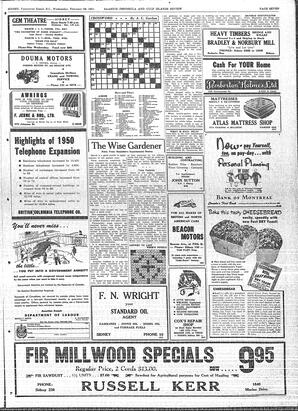 Saanich Peninsula And Gulf Islands Review Wed, February 28, 1951 (Page 7)