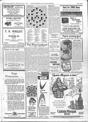 Saanich Peninsula And Gulf Islands Review Wed, February 7, 1951 (Page 7)