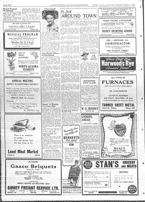 Saanich Peninsula And Gulf Islands Review Wed, February 7, 1951 (Page 2)