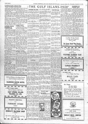 Saanich Peninsula And Gulf Islands Review Wed, December 27, 1950 (Page 8)