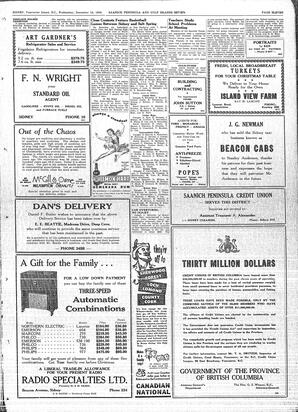 Saanich Peninsula And Gulf Islands Review Wed, December 13, 1950 (Page 11)