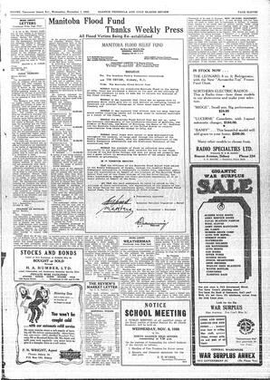 Saanich Peninsula And Gulf Islands Review Wed, November 1, 1950 (Page 11)