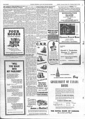Saanich Peninsula And Gulf Islands Review Thu, May 25, 1950 (Page 8)