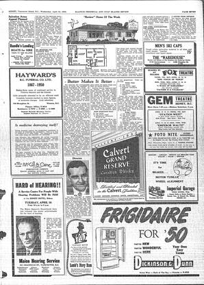 Saanich Peninsula And Gulf Islands Review Wed, April 12, 1950 (Page 7)