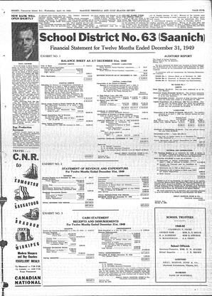 Saanich Peninsula And Gulf Islands Review Wed, April 12, 1950 (Page 5)