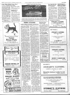 Saanich Peninsula And Gulf Islands Review Wed, August 24, 1949 (Page 7)