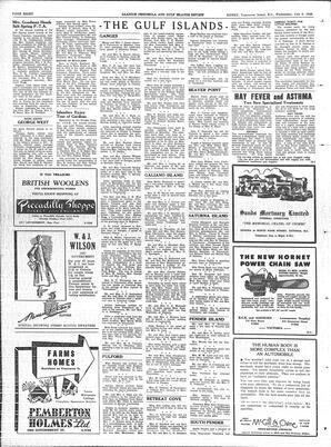 Saanich Peninsula And Gulf Islands Review Wed, July 6, 1949 (Page 8)