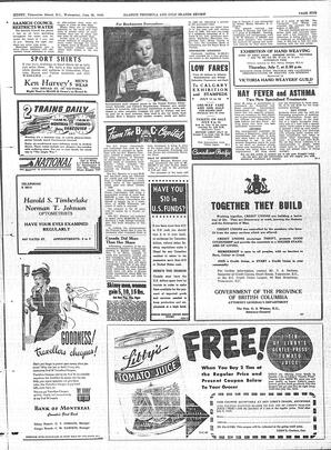 Saanich Peninsula And Gulf Islands Review Wed, June 29, 1949 (Page 5)
