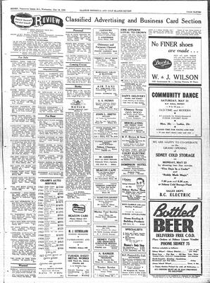 Saanich Peninsula And Gulf Islands Review Wed, May 18, 1949 (Page 11)