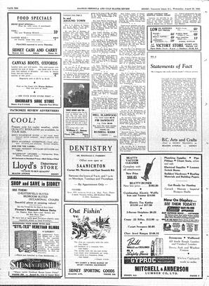 Saanich Peninsula And Gulf Islands Review Wed, August 25, 1948 (Page 10)