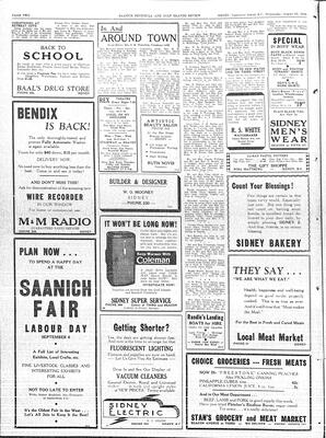 Saanich Peninsula And Gulf Islands Review Wed, August 25, 1948 (Page 2)
