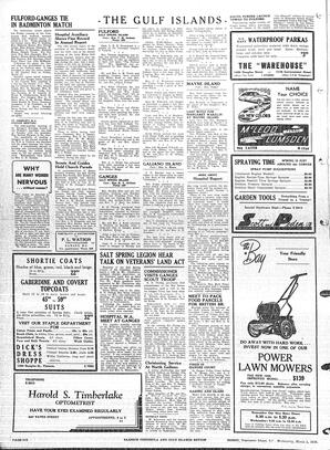 Saanich Peninsula And Gulf Islands Review Wed, March 3, 1948 (Page 6)