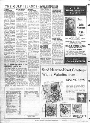 Saanich Peninsula And Gulf Islands Review Wed, February 11, 1948 (Page 8)