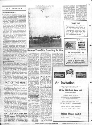 Saanich Peninsula And Gulf Islands Review Wed, January 21, 1948 (Page 4)