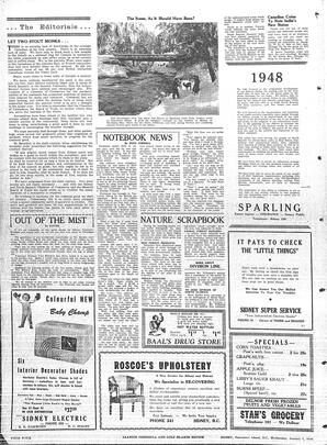 Saanich Peninsula And Gulf Islands Review Wed, January 7, 1948 (Page 4)