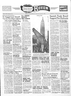 Saanich Peninsula And Gulf Islands Review Wed, December 3, 1947 (Page 1)