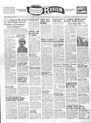 Saanich Peninsula And Gulf Islands Review Wed, November 26, 1947 (Page 1)
