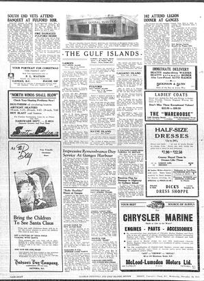 Saanich Peninsula And Gulf Islands Review Wed, November 19, 1947 (Page 8)