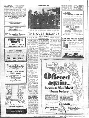 Saanich Peninsula And Gulf Islands Review Wed, October 8, 1947 (Page 8)