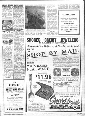 Saanich Peninsula And Gulf Islands Review Wed, October 8, 1947 (Page 5)
