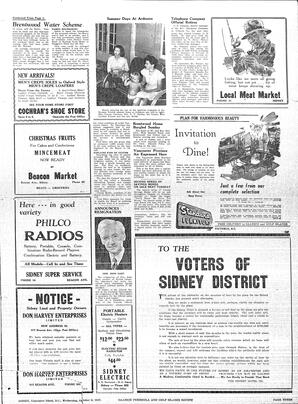 Saanich Peninsula And Gulf Islands Review Wed, October 8, 1947 (Page 3)
