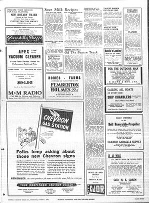 Saanich Peninsula And Gulf Islands Review Wed, October 1, 1947 (Page 7)