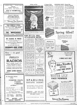 Saanich Peninsula And Gulf Islands Review Wed, October 1, 1947 (Page 3)