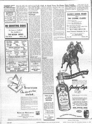 Saanich Peninsula And Gulf Islands Review Wed, September 24, 1947 (Page 6)
