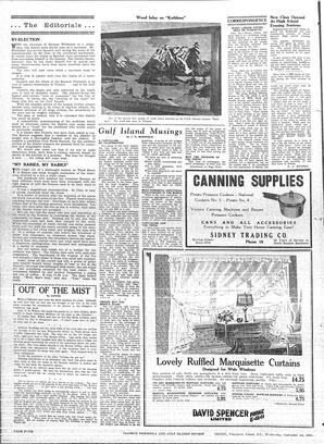 Saanich Peninsula And Gulf Islands Review Wed, September 24, 1947 (Page 4)