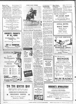 Saanich Peninsula And Gulf Islands Review Wed, September 17, 1947 (Page 2)