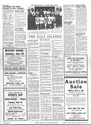 Saanich Peninsula And Gulf Islands Review Wed, June 25, 1947 (Page 8)