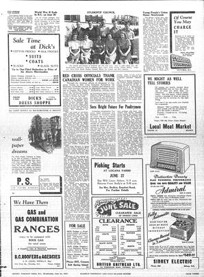 Saanich Peninsula And Gulf Islands Review Wed, June 25, 1947 (Page 3)