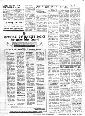 Saanich Peninsula And Gulf Islands Review Wed, April 9, 1947 (Page 6)