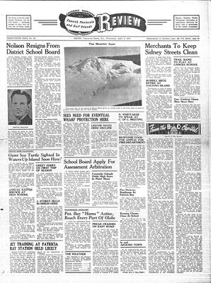Saanich Peninsula And Gulf Islands Review Wed, April 9, 1947 (Page 1)