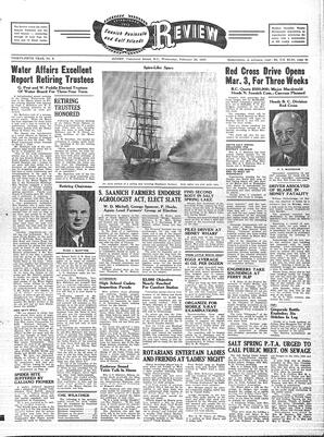 Saanich Peninsula And Gulf Islands Review Wed, February 26, 1947 (Page 1)
