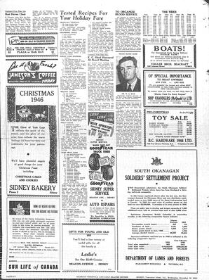 Saanich Peninsula And Gulf Islands Review Wed, December 18, 1946 (Page 6)