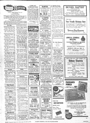 Saanich Peninsula And Gulf Islands Review Wed, December 4, 1946 (Page 5)