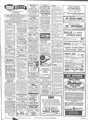 Saanich Peninsula And Gulf Islands Review Wed, September 18, 1946 (Page 5)