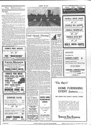 Saanich Peninsula And Gulf Islands Review Wed, July 31, 1946 (Page 4)