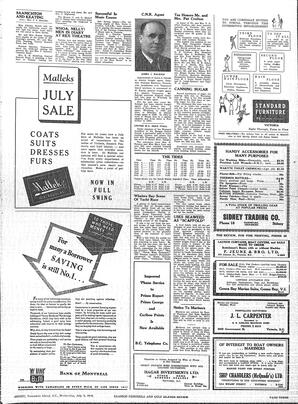 Saanich Peninsula And Gulf Islands Review Wed, July 3, 1946 (Page 3)