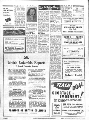 Saanich Peninsula And Gulf Islands Review Wed, May 29, 1946 (Page 6)
