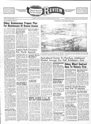 Saanich Peninsula And Gulf Islands Review Wed, March 13, 1946 (Page 1)