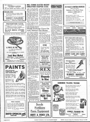 Saanich Peninsula And Gulf Islands Review Wed, February 13, 1946 (Page 8)