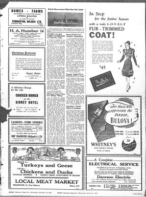 Saanich Peninsula And Gulf Islands Review Wed, December 12, 1945 (Page 7)