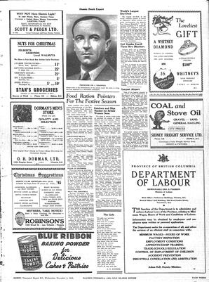 Saanich Peninsula And Gulf Islands Review Wed, December 5, 1945 (Page 3)