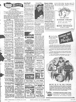 Saanich Peninsula And Gulf Islands Review Wed, July 18, 1945 (Page 5)