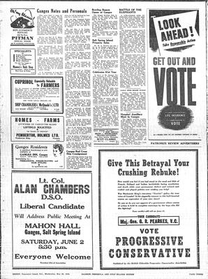 Saanich Peninsula And Gulf Islands Review Wed, May 30, 1945 (Page 4)