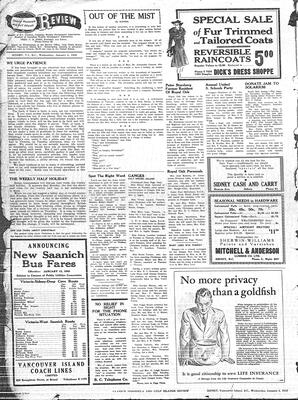 Saanich Peninsula And Gulf Islands Review Wed, January 3, 1945 (Page 2)