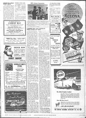 Saanich Peninsula And Gulf Islands Review Wed, December 13, 1944 (Page 3)